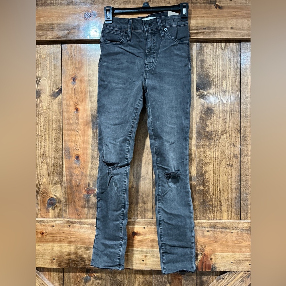 Madewell Curvy High Rise Skinny Jeans in Black Sea Wash size 24 NWT